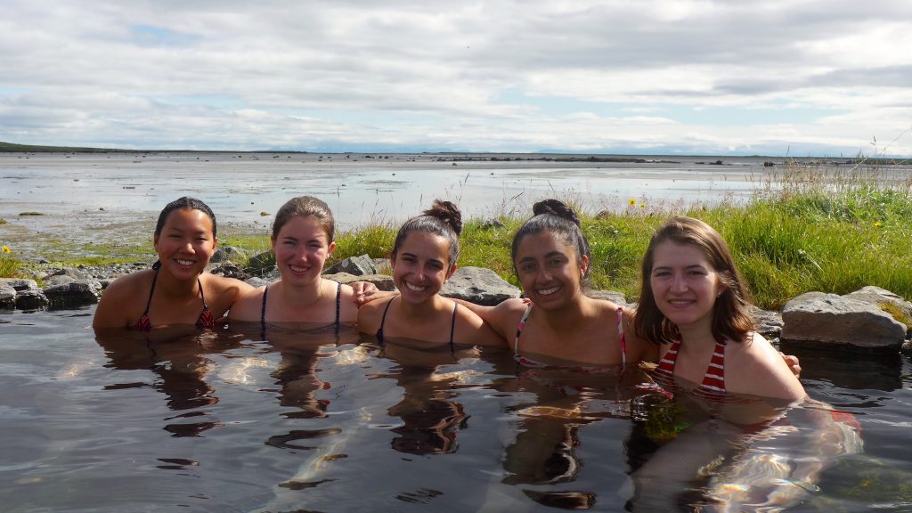 Enjoying the warm waters