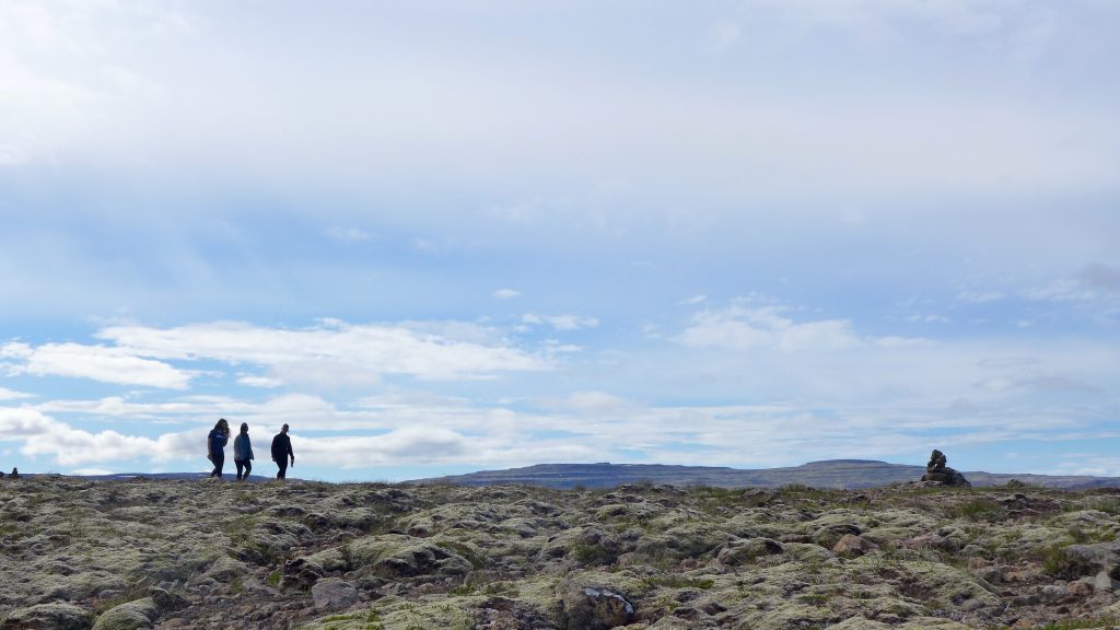 Hiking along the top